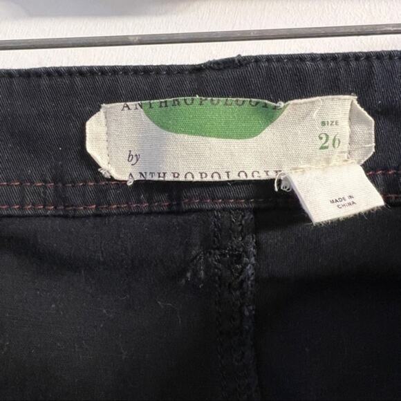 Anthropologie Black Slim Utility Cargo Pants Size 26 - Picture 5 of 10